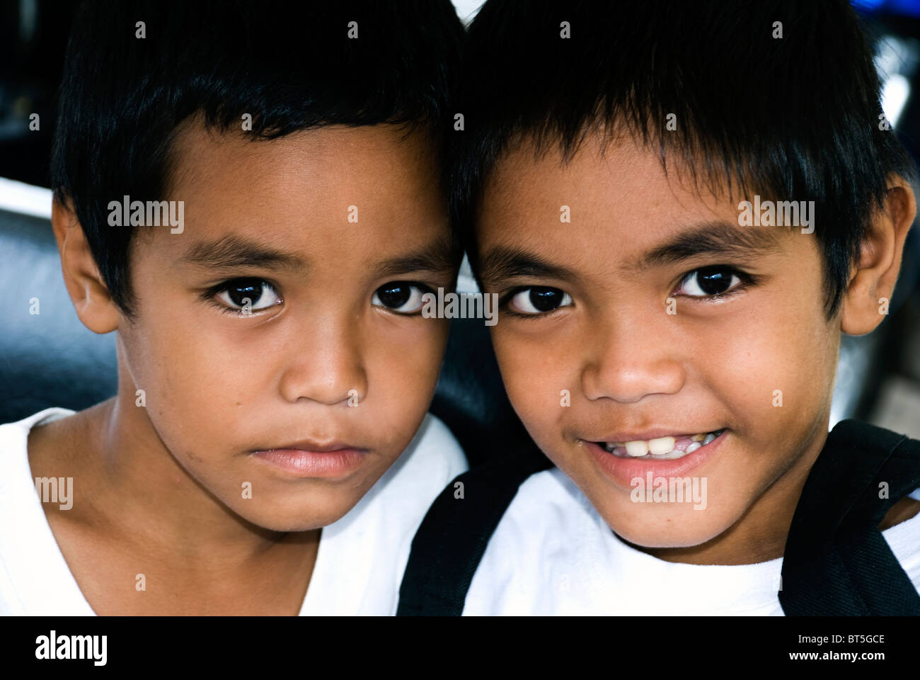 twin brothers, larena, siquijor, philippines Stock Photo