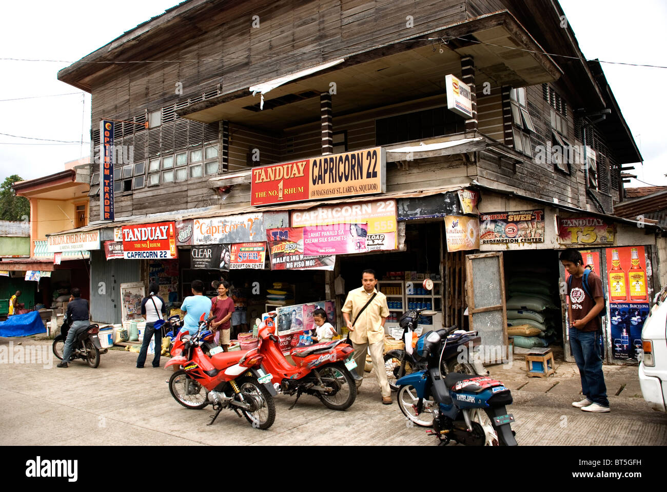 philippines, siquijor island, larena town, street scene Stock Photo
