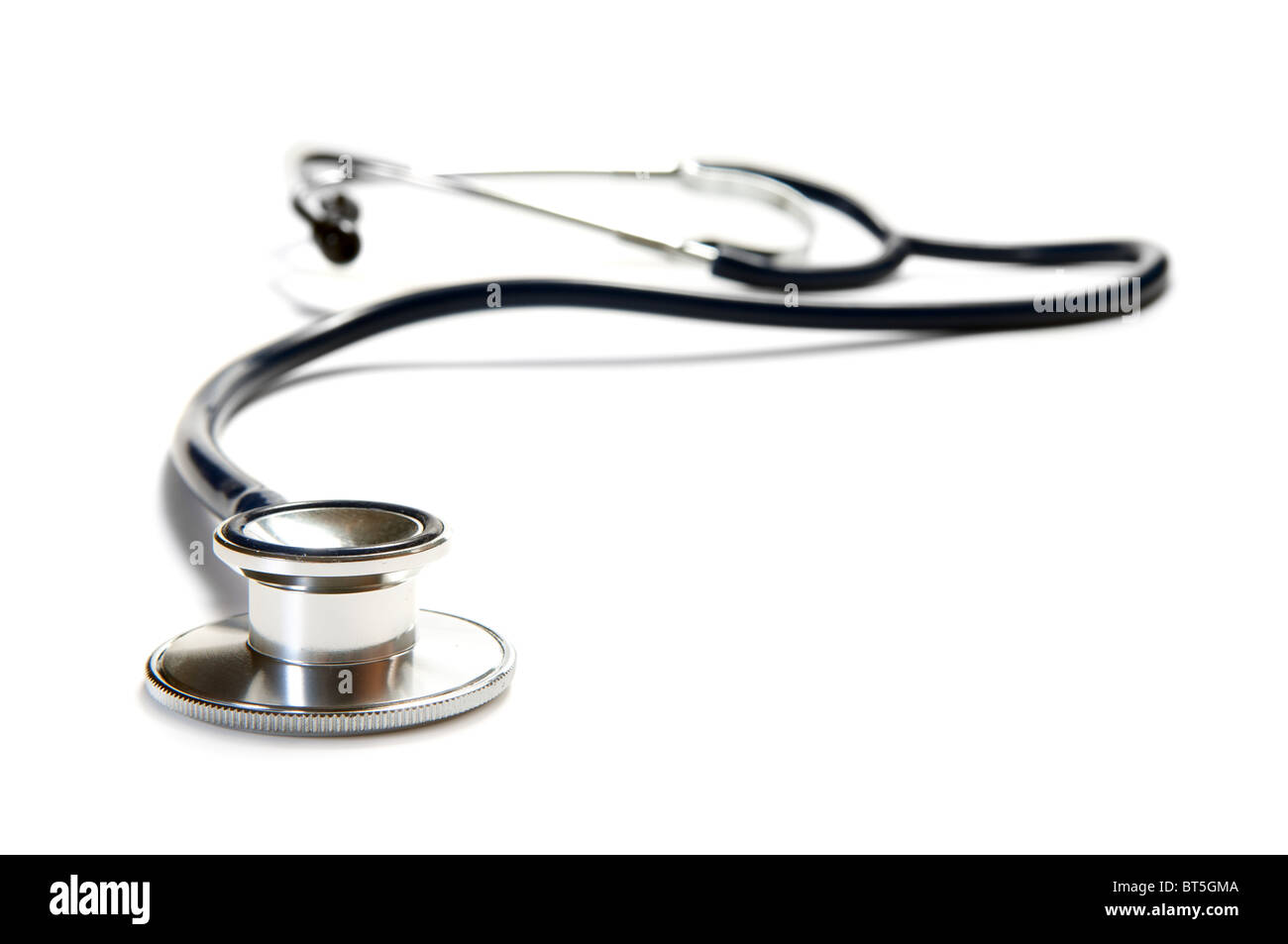 Medical stethoscope isolated over white Stock Photo