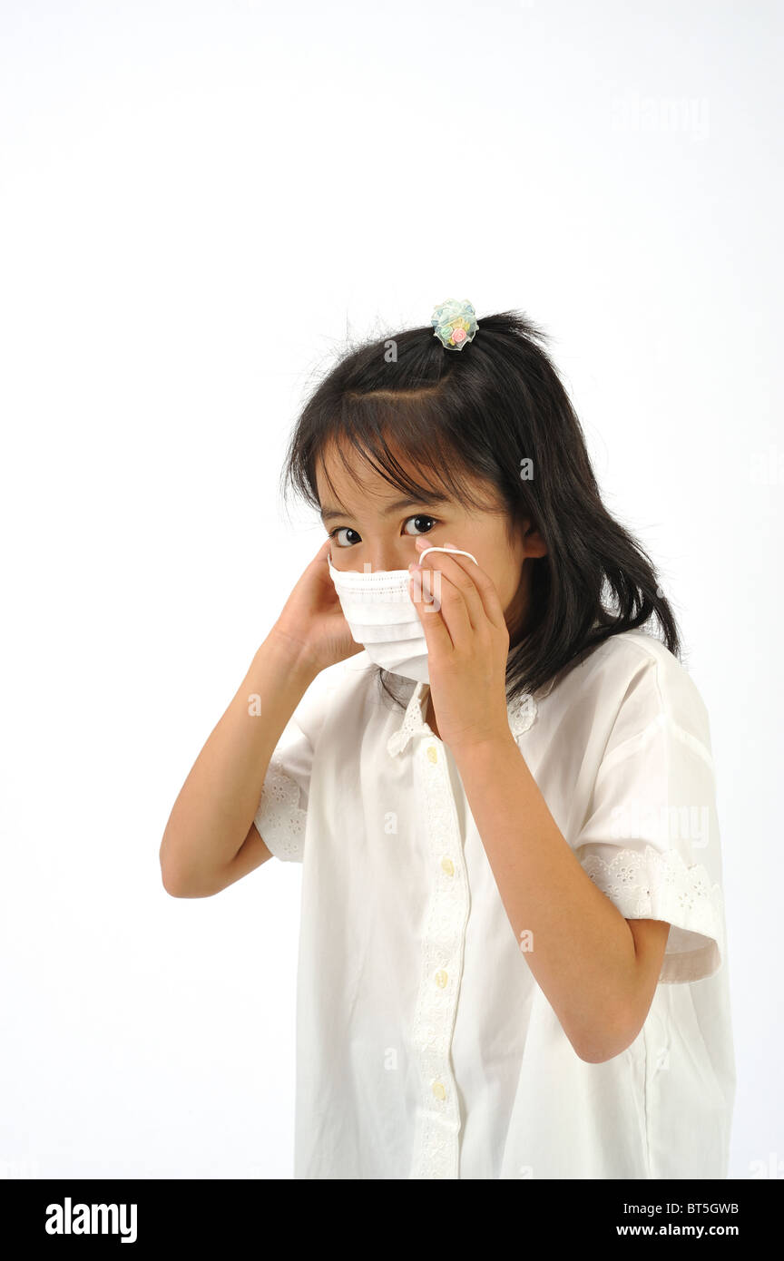Girl wearing mask Stock Photo Alamy