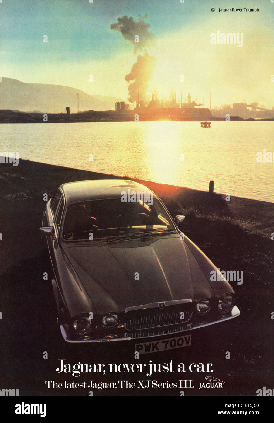 Classic advert for Jaguar XJ Series III in magazine dated September 1979 Stock Photo