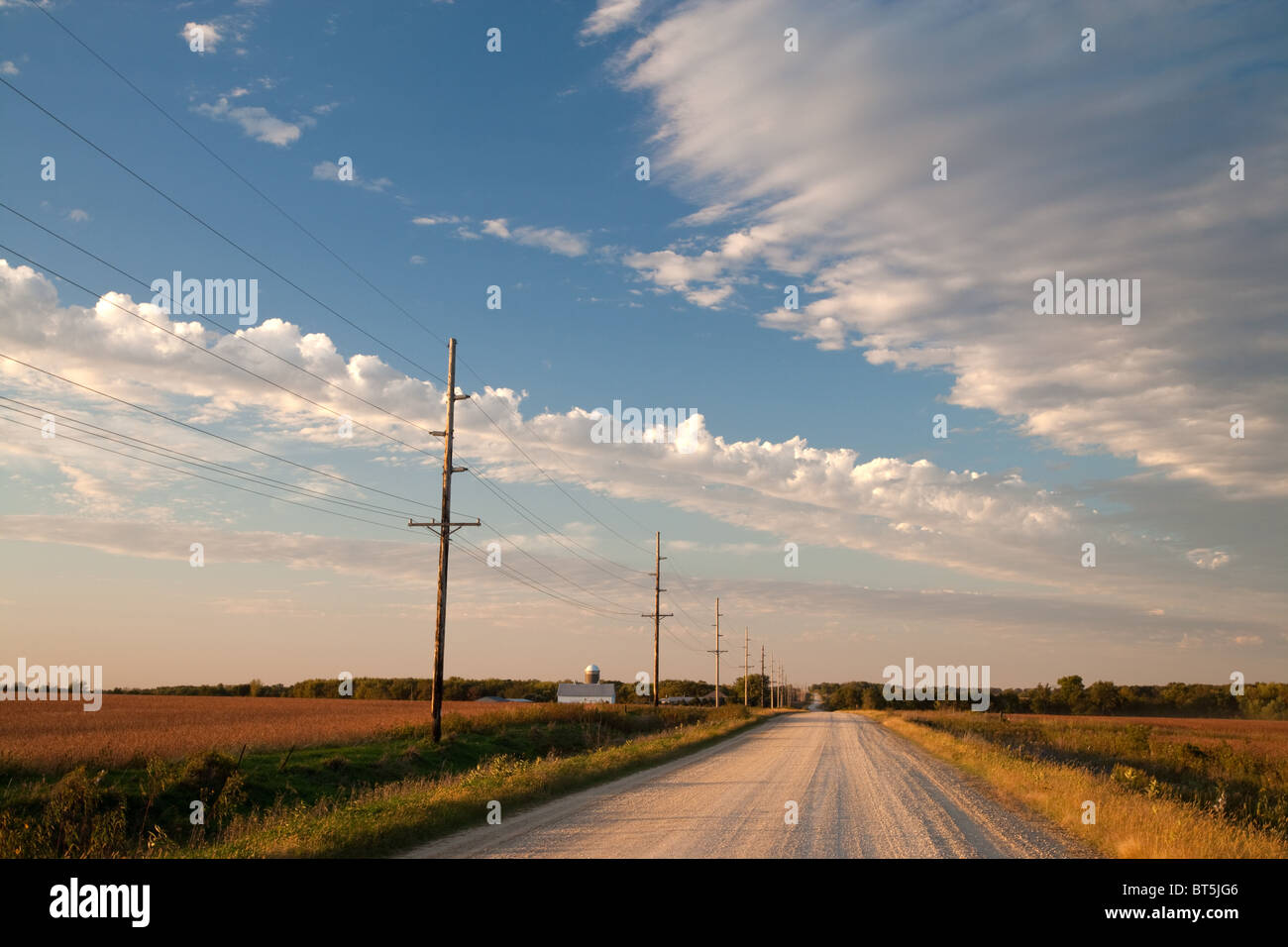 rural gravel road, Chickasaw County, Iowa Stock Photo Alamy
