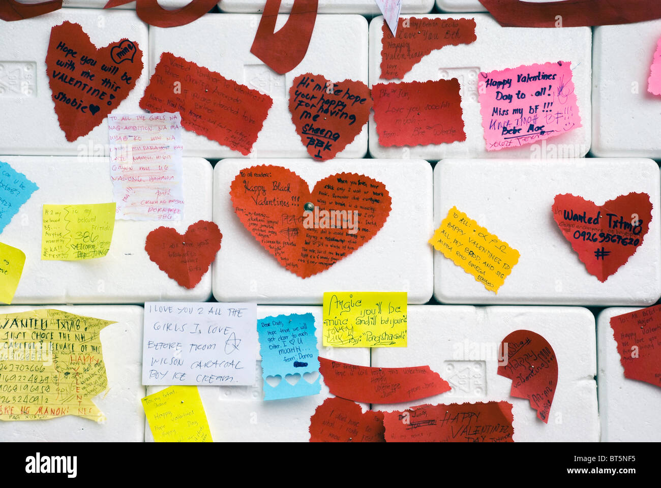 valentines messages, larena, siquijor, philippines Stock Photo