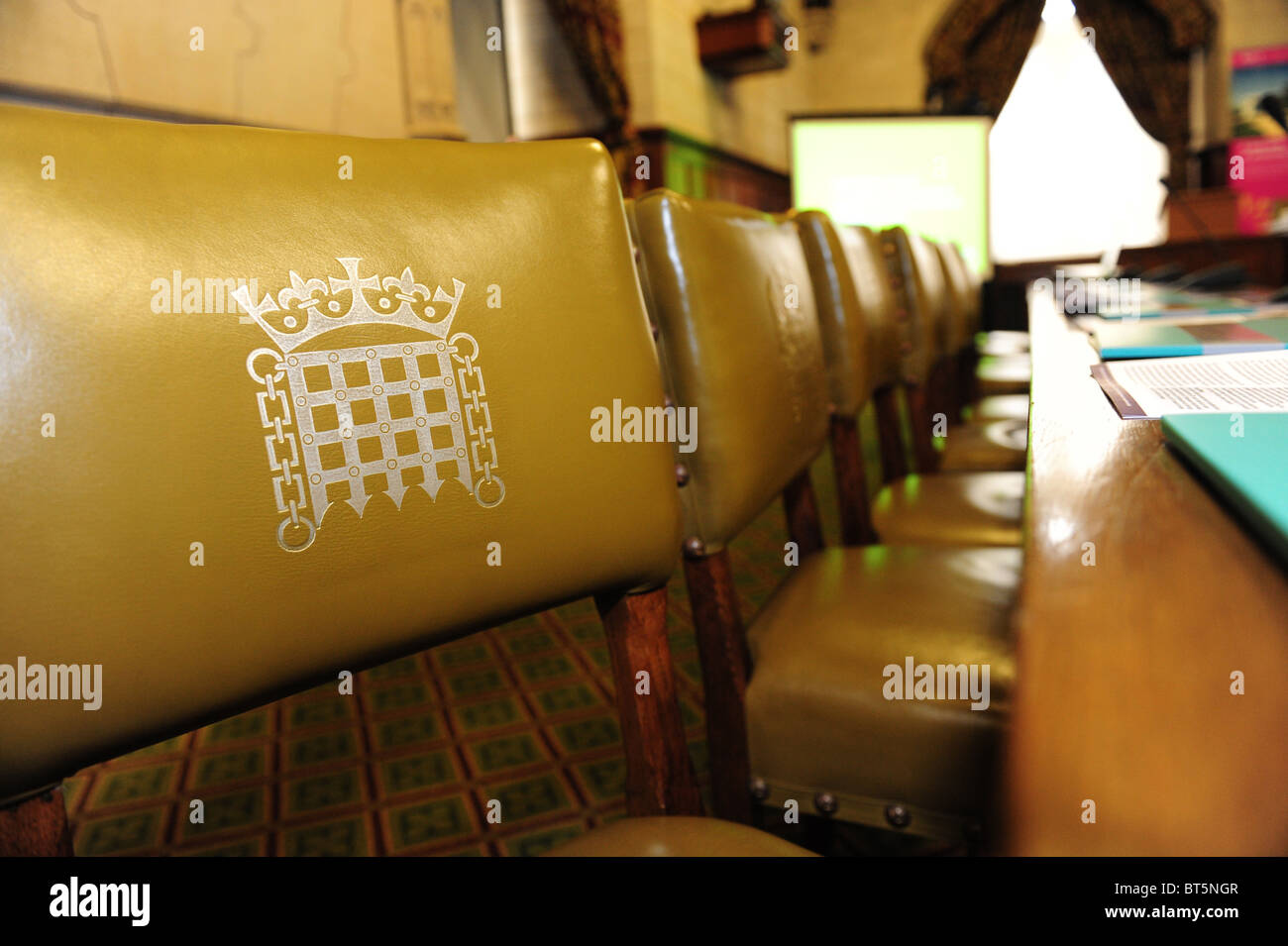 House,of,Commons,logo,portcullis, parliament. uk Stock Photo