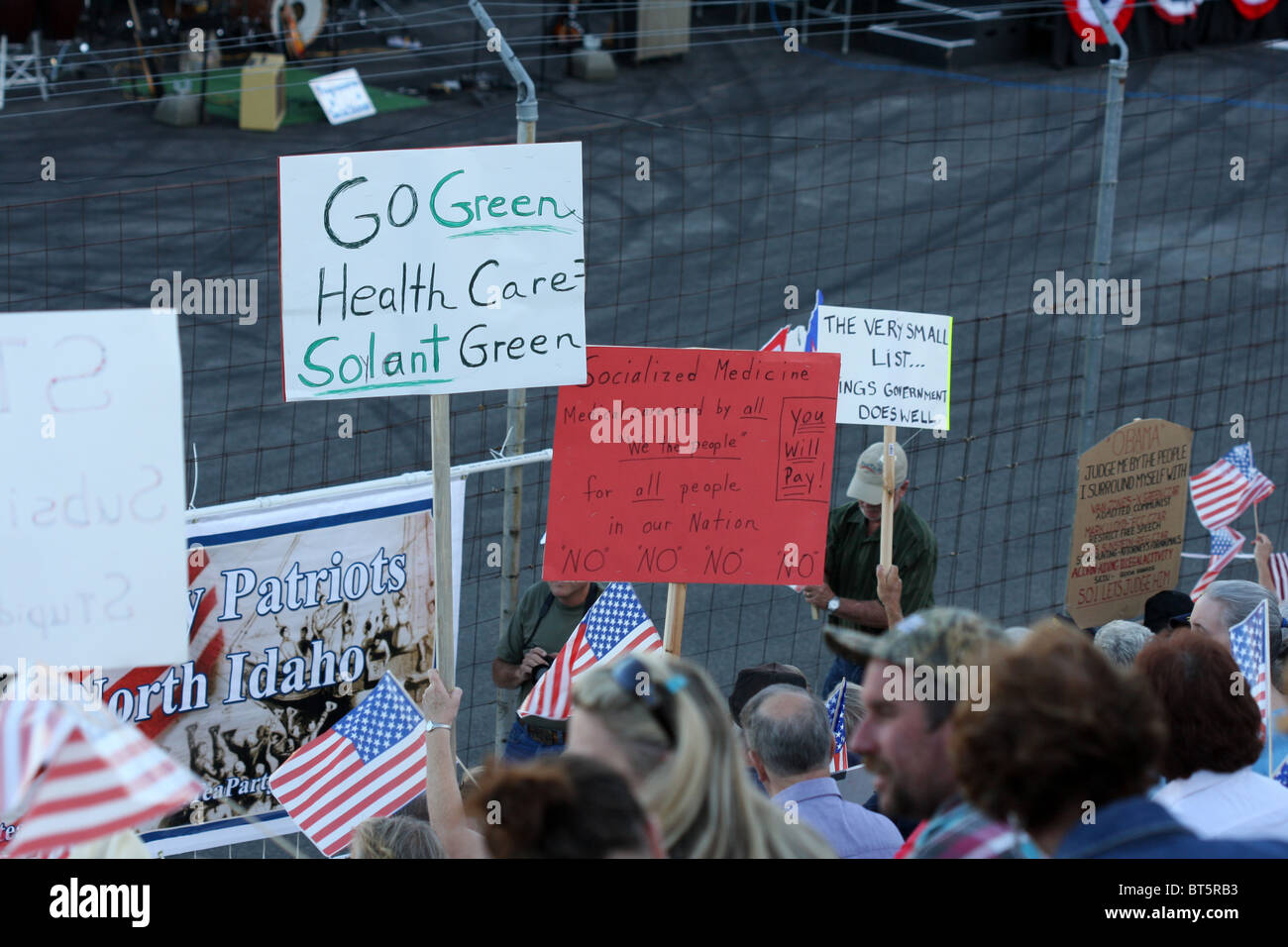 TEA Party rally at Stateline, Idaho, September, 17, 2009 Stock Photo ...