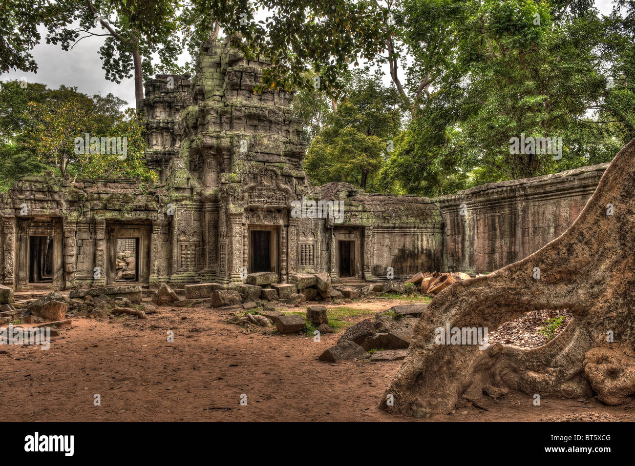 Ta Prohm Temple, Angkor Wat Cambodia Stock Photo