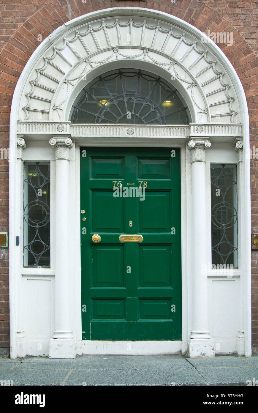 front door Dublin Ireland southern terrace entrance Stock