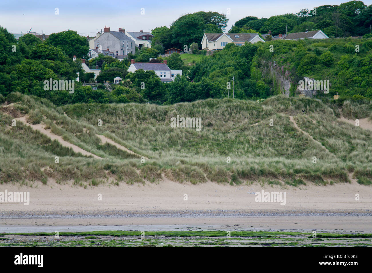 Holiday Cottages On The Gower Peninsula Wales Stock Photo