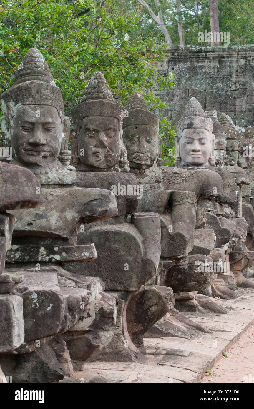 Statues on the Bridge Leading to Victory Gate in the Ancient City of ...