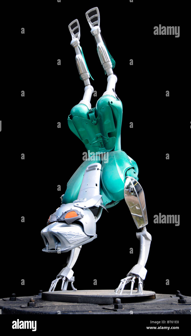 robot sculpture humanoid Stock Photo