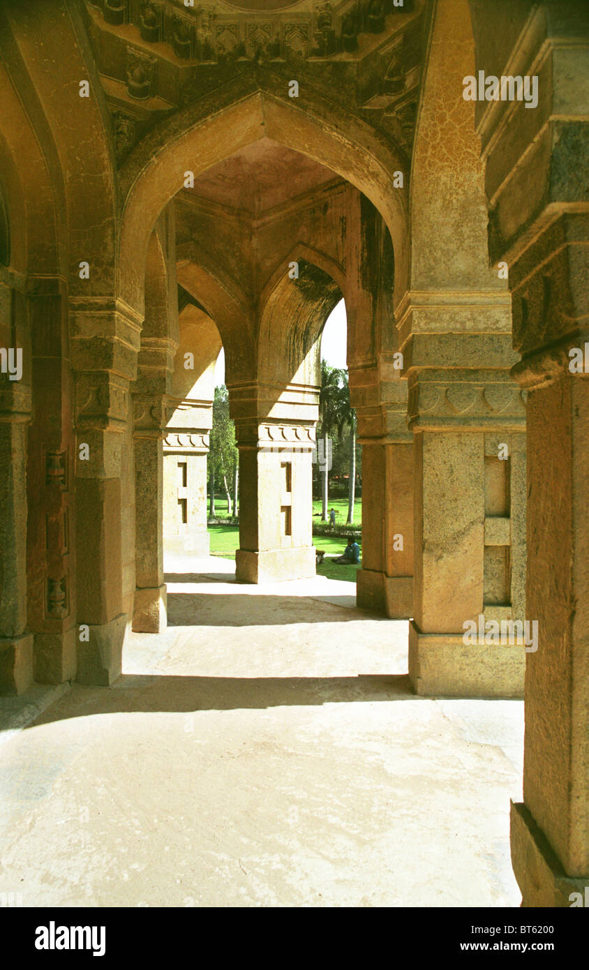 arches at Lodi tomb gardens in New Delhi India Stock Photo