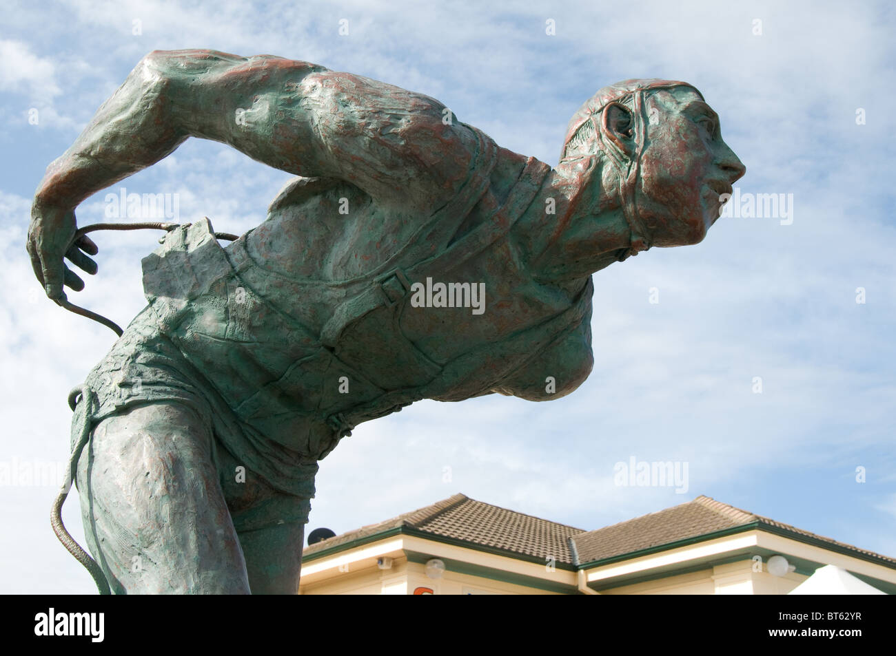 bronze statue life guard Bondi popular beach suburb Sydney Australia local government area