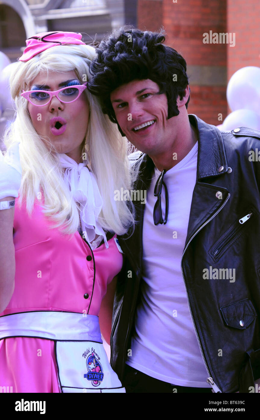 rock and roll doll pink 1950 Elvis Presley blond wig Stock Photo Alamy