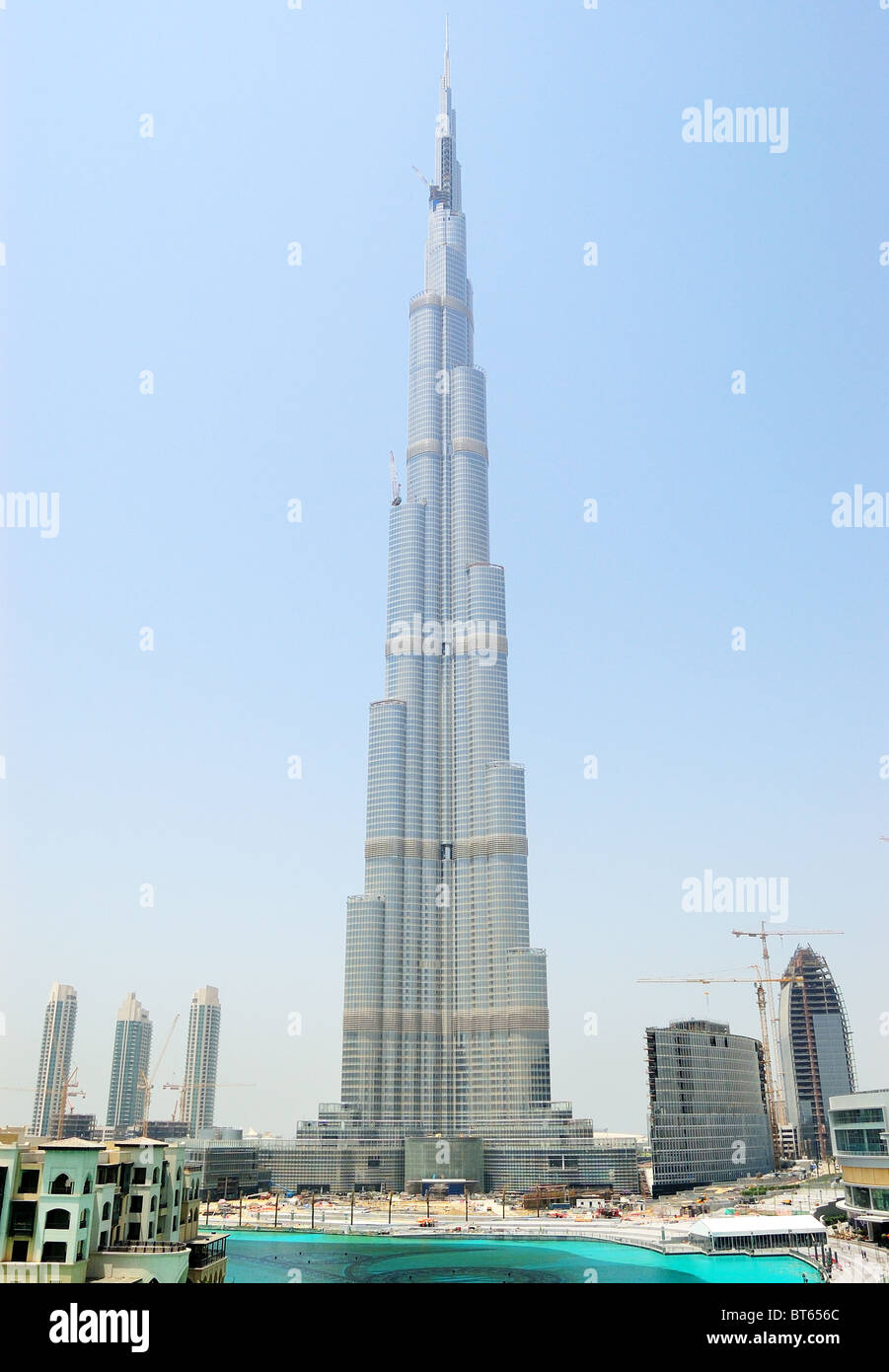 Construction of the Burj Khalifa (Burj Dubai) skyscraper, Dubai, United Arab Emirates Stock Photo