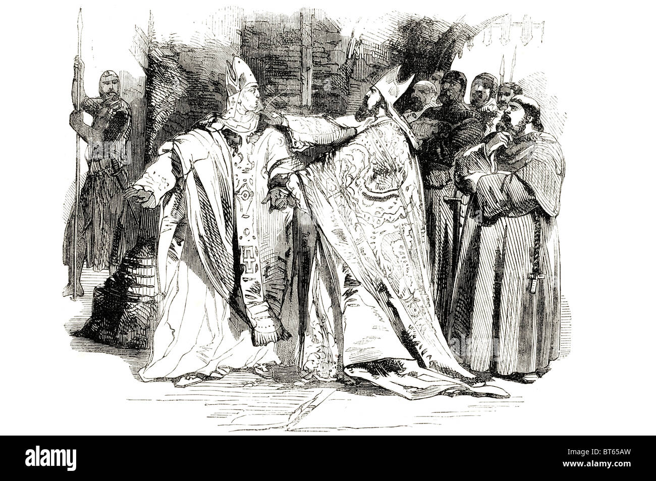 William de Longchamp chancellor arresting hugh pudsey bishop of durham died 1197 or Longchamps, medieval Lord Chancellor, Chief