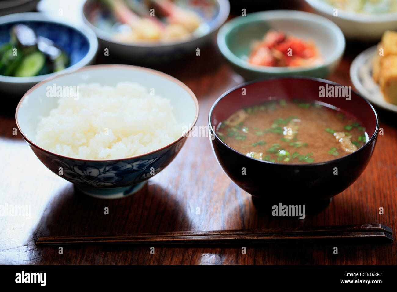 Rice and Misosoup Stock Photo Alamy