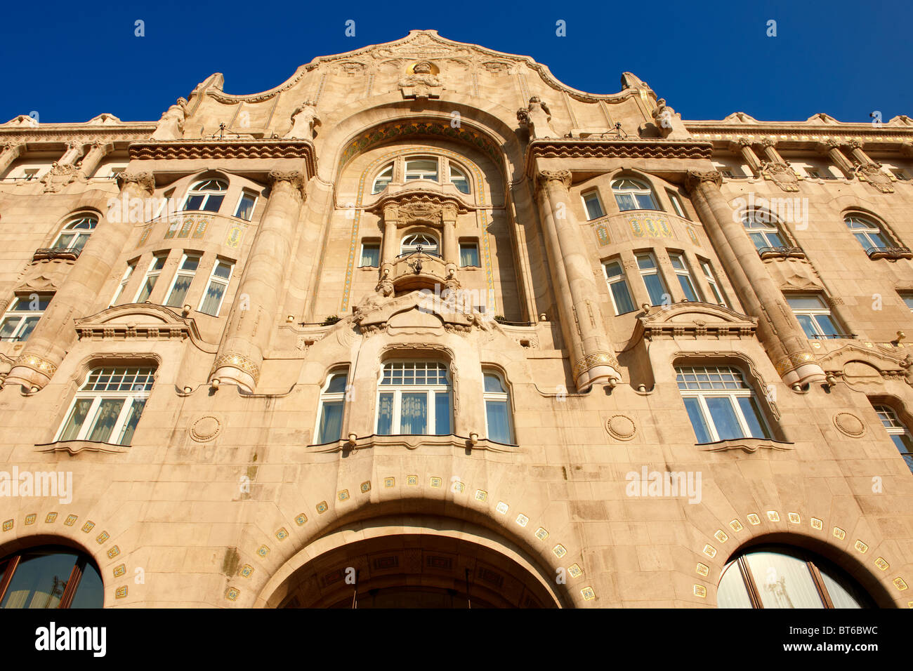 Four Seasons Hotel in The Art Nouveau Gresham Palace, Budapest, Hungary Stock Photo