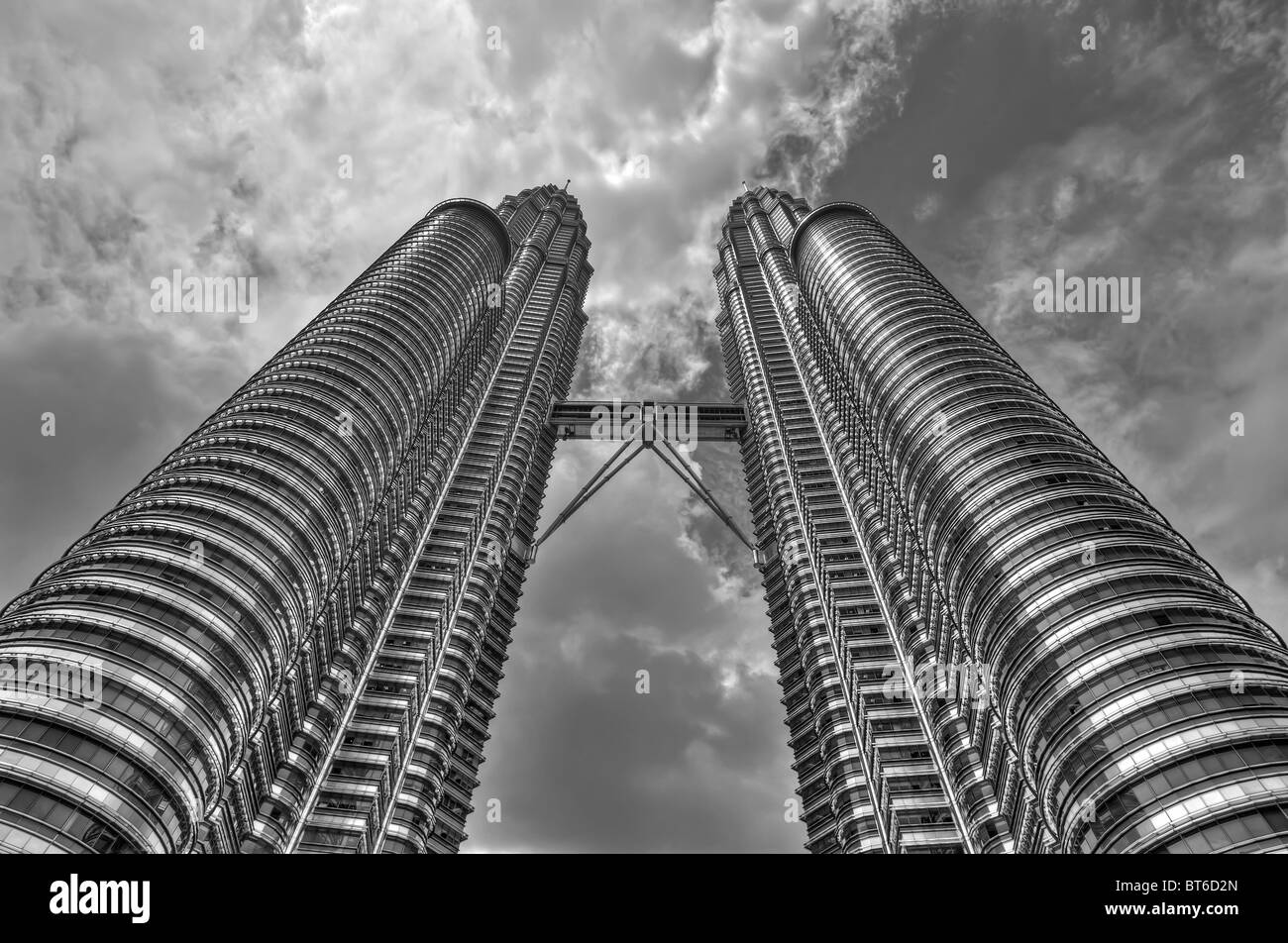 Petronas twin towers Black and White Stock Photos & Images - Alamy