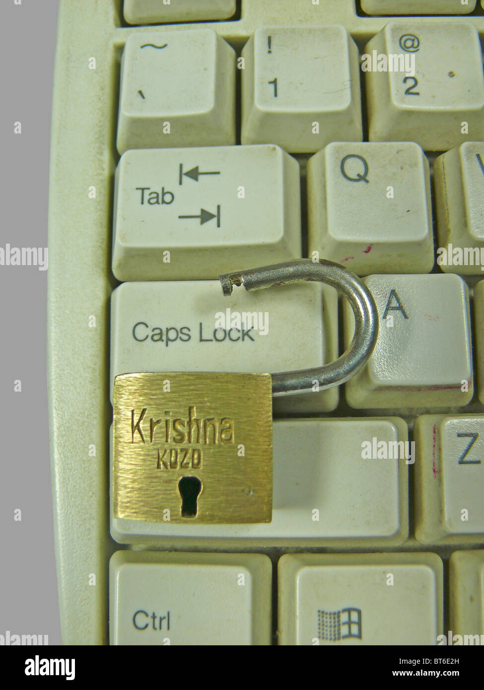 Padlock on a computer keyboard, Padlock, Computer, Keyboard, Concept
