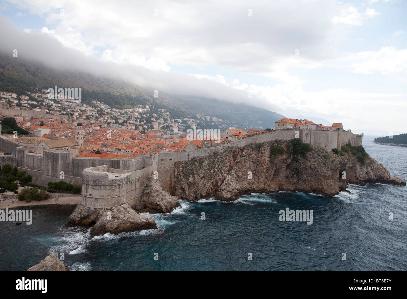 The old walls of Dubrovnik from Fort Lovrijenac Stock Photo - Alamy
