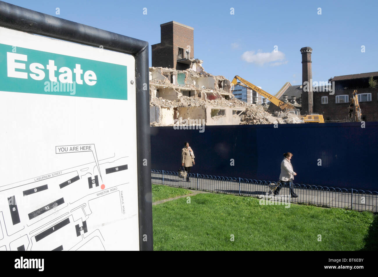 UK Demolition of a council housing estate in Hackney rebuilt by private