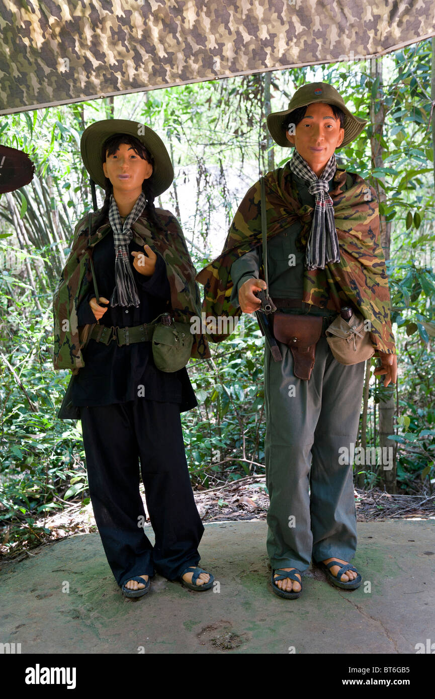 Mannequins displaying typical Viet Cong Combat Clothing, Weapons and  Equipment. Cu Chi Tunnel Complex, Ho Chi Minh City, Vietnam Stock Photo -  Alamy