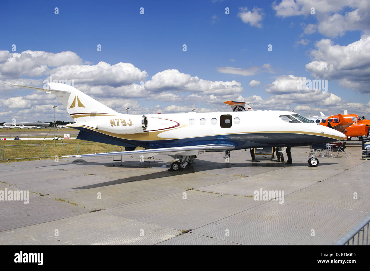 Sino Swearingen SJ30-2 on static display at Farnborough Airshow 2010 Stock Photo