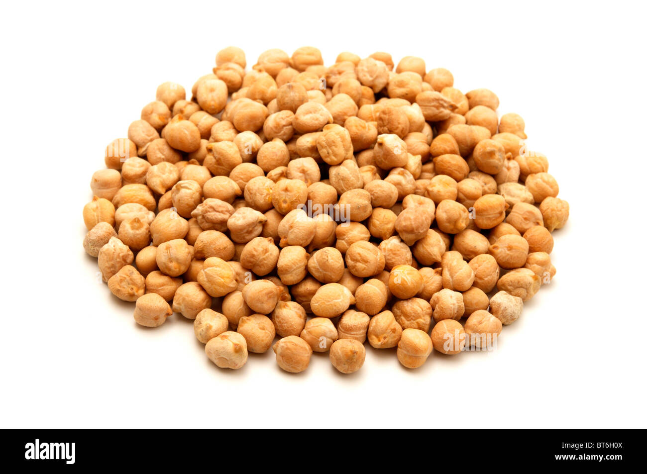 White chickpeas on a white background Stock Photo