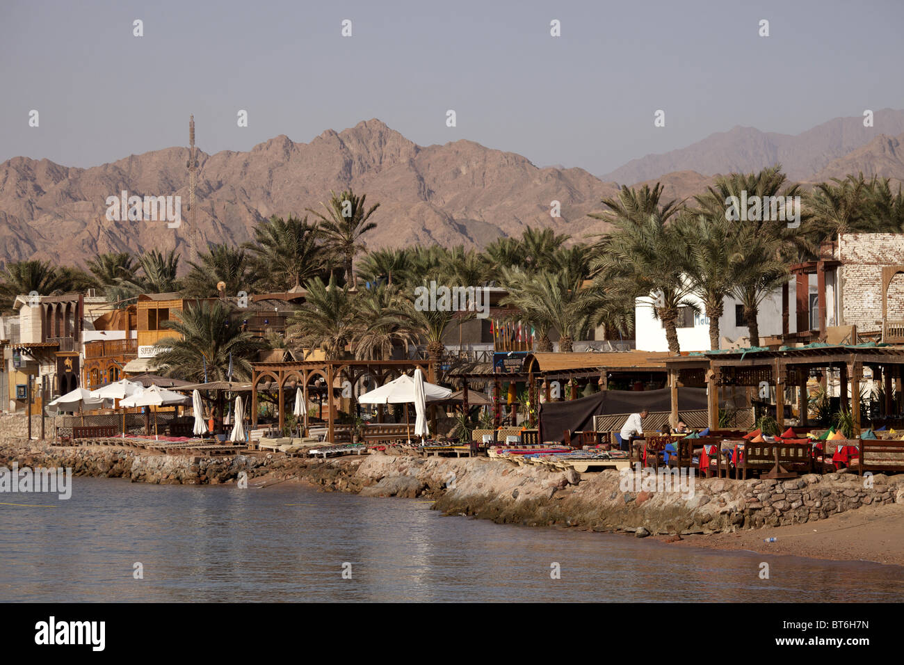 Beach restaurants in Dahab, Sinai, Egypt, Africa Stock Photo Alamy