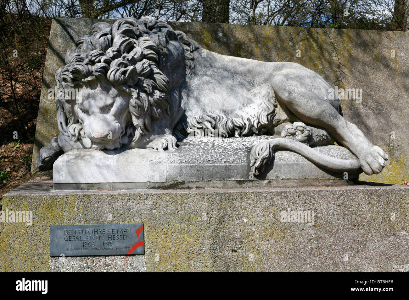 lion sculpture in Kassel, Germany Stock Photo