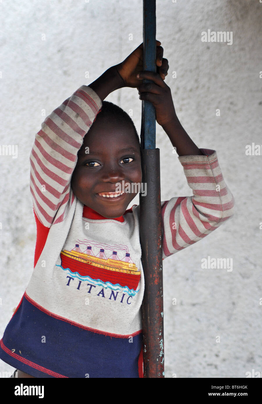 Smiling child in Abidjan, Ivory Coast, West Africa Stock Photo