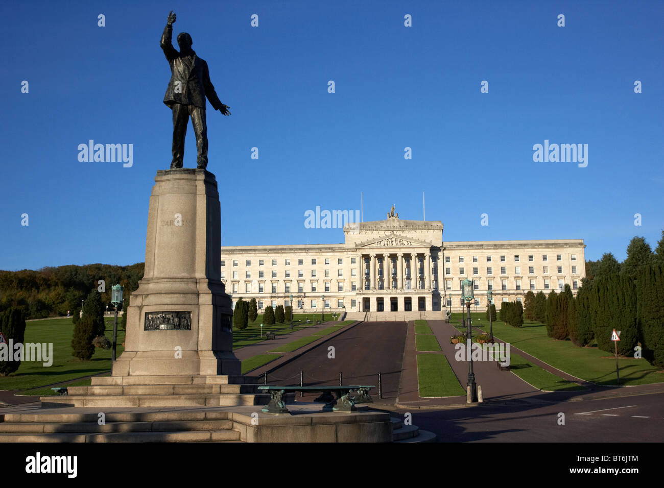 lord carson statue at the northern ireland parliament buildings stormont belfast northern ireland uk Stock Photo