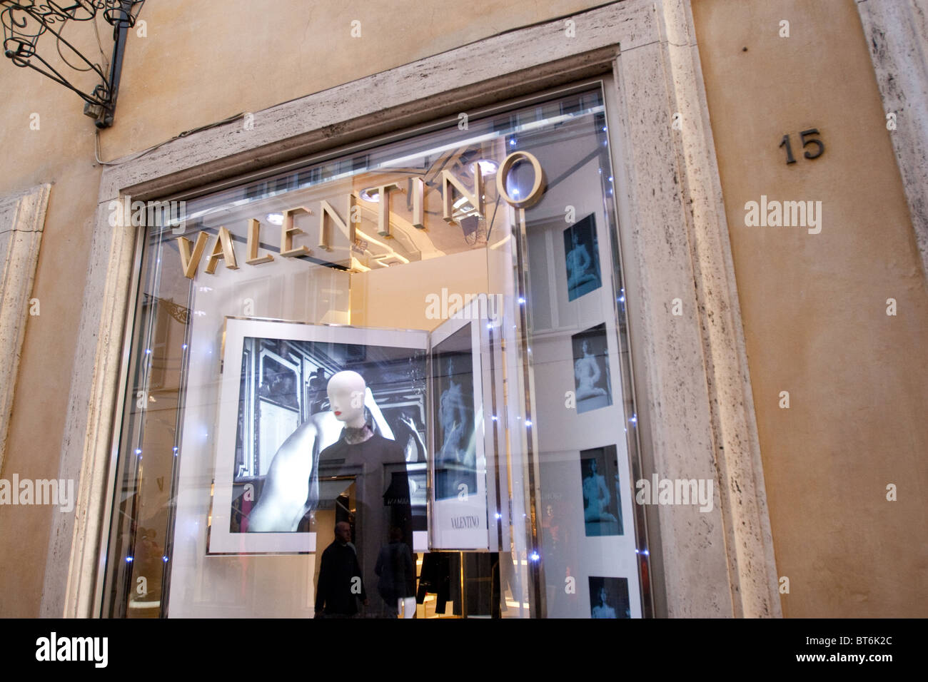 BOOTS ON DISPLAY AT VALENTINO FASHION BOUTIQUE Stock Photo - Alamy