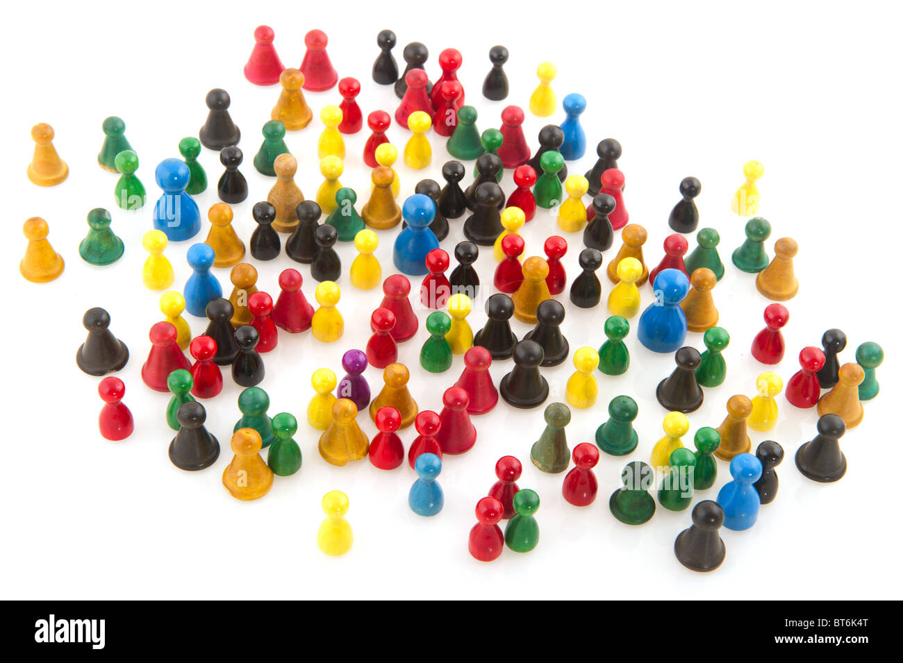 Large group of people in many colors in abstract Stock Photo - Alamy
