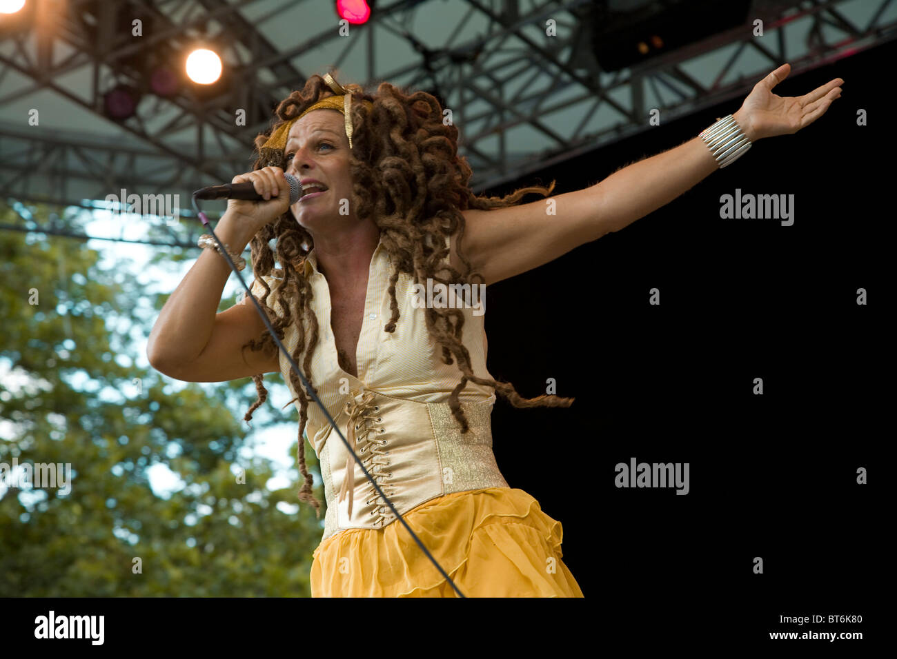 Ari Up aka Ariane Forster performs at SUMMER STAGE Stock Photo