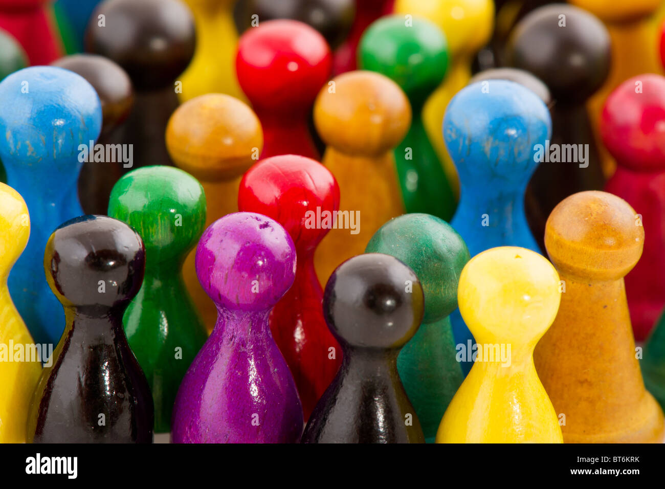 Large group of people in many colors in abstract Stock Photo - Alamy