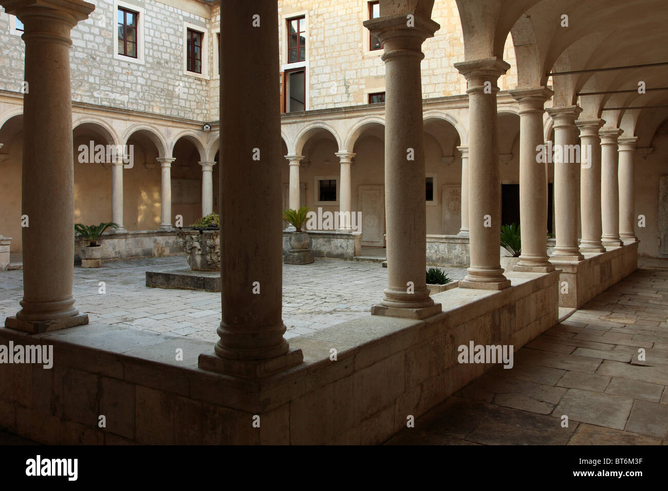 Croatia, Zadar, Franciscan Monastery, Cloister, Stock Photo