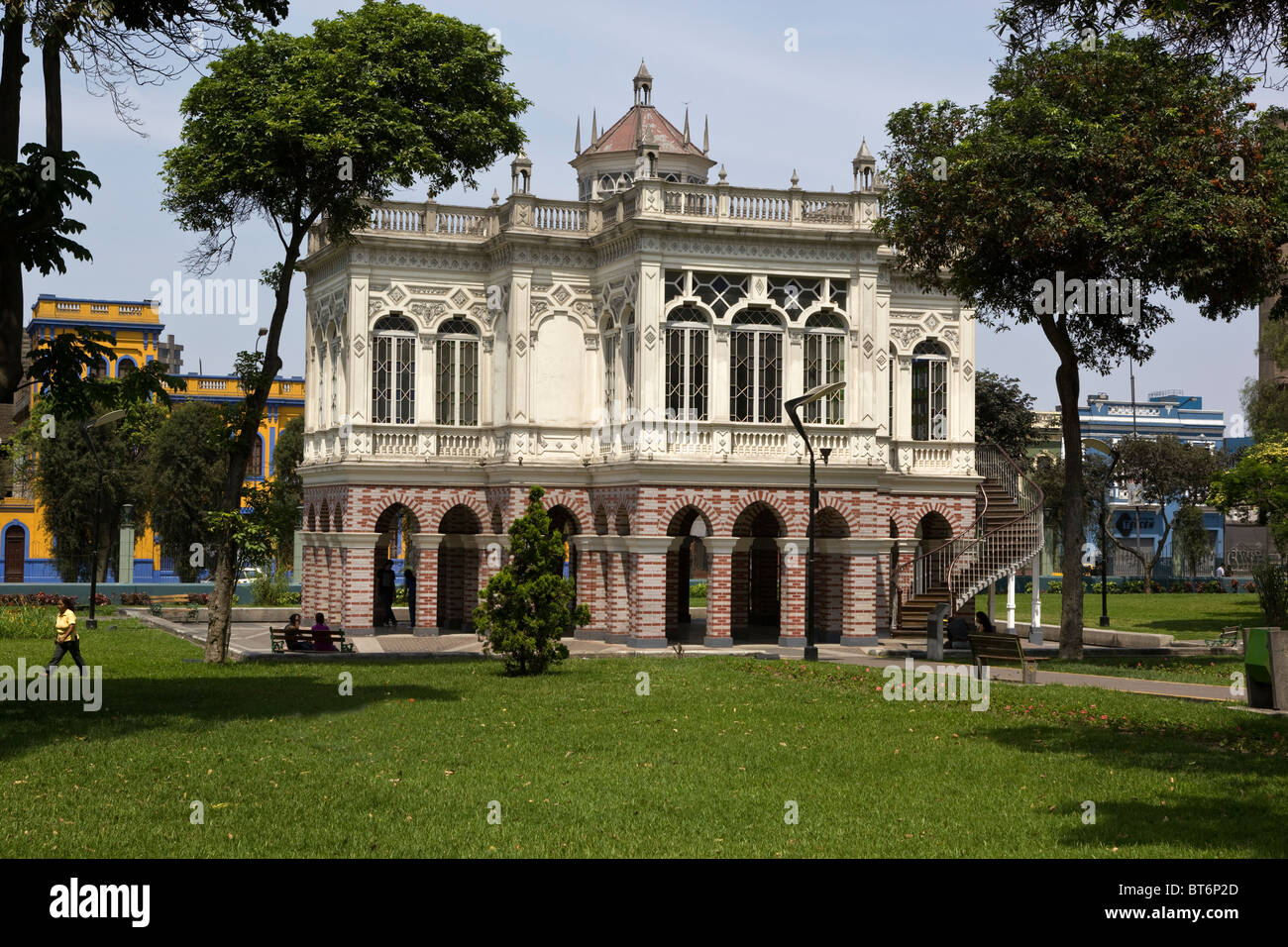 Moorish Pavilion Exposition Park Lima Peru Stock Photo