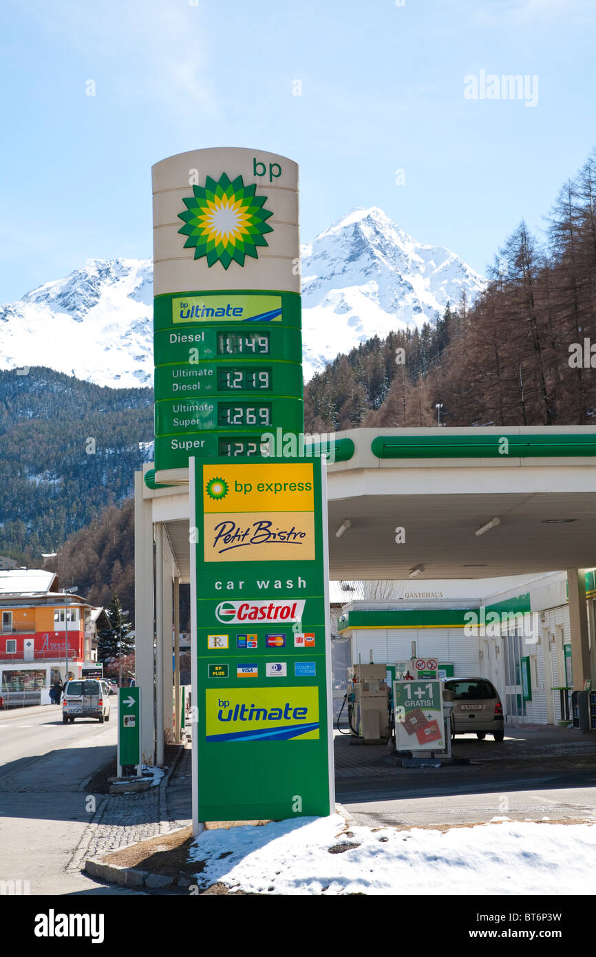 BP petrol station Stock Photo