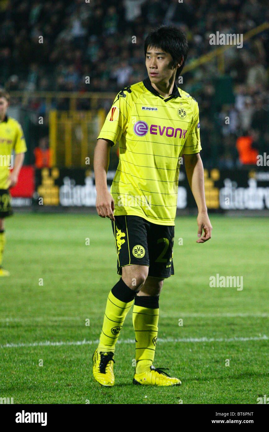 LVIV, UKRAINE - SEPTEMBER 16: FC Dortmund Borussia player Shinji Kagawa Stock Photo