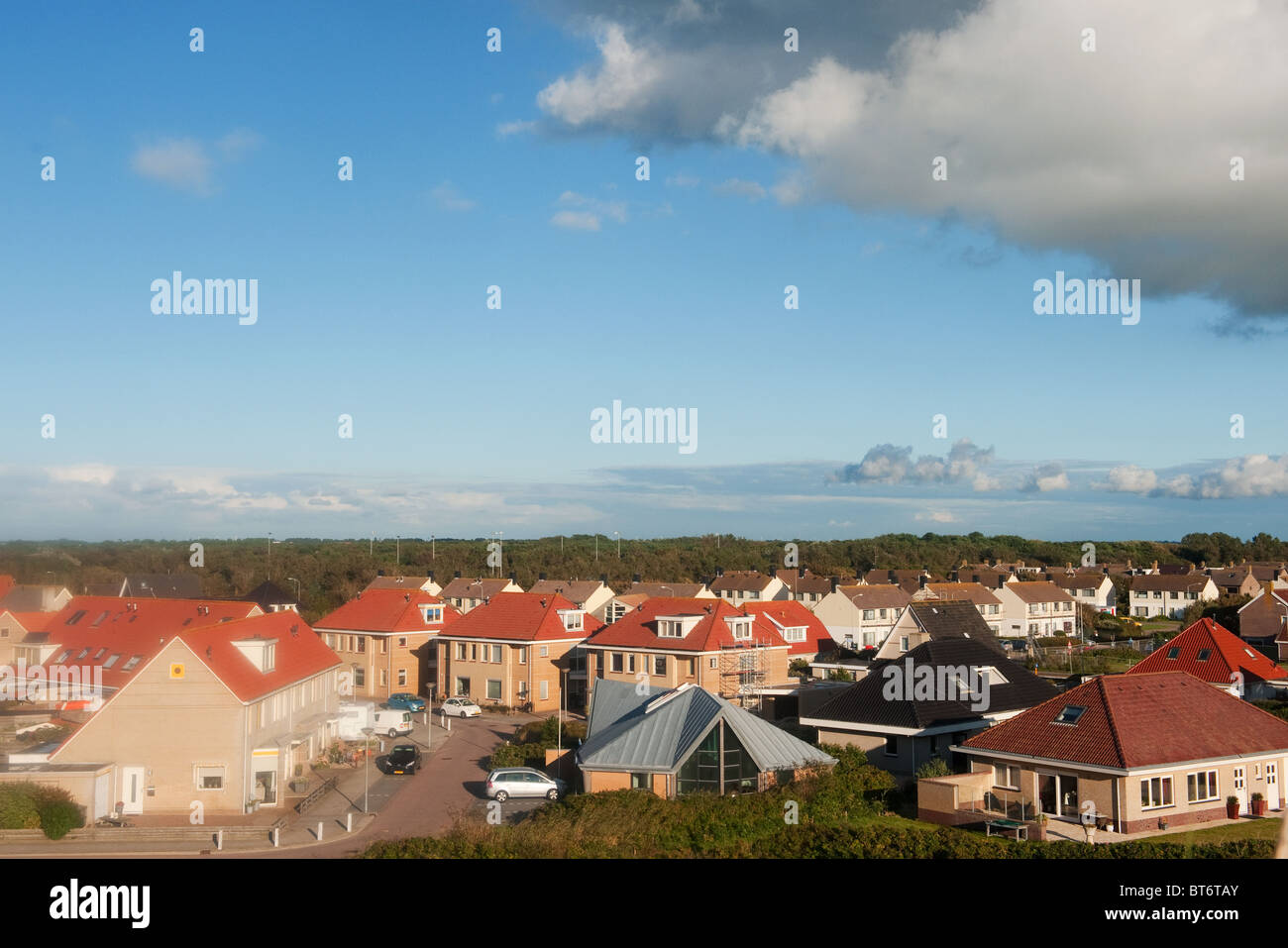 Small Dutch coast village with new houses Stock Photo Alamy