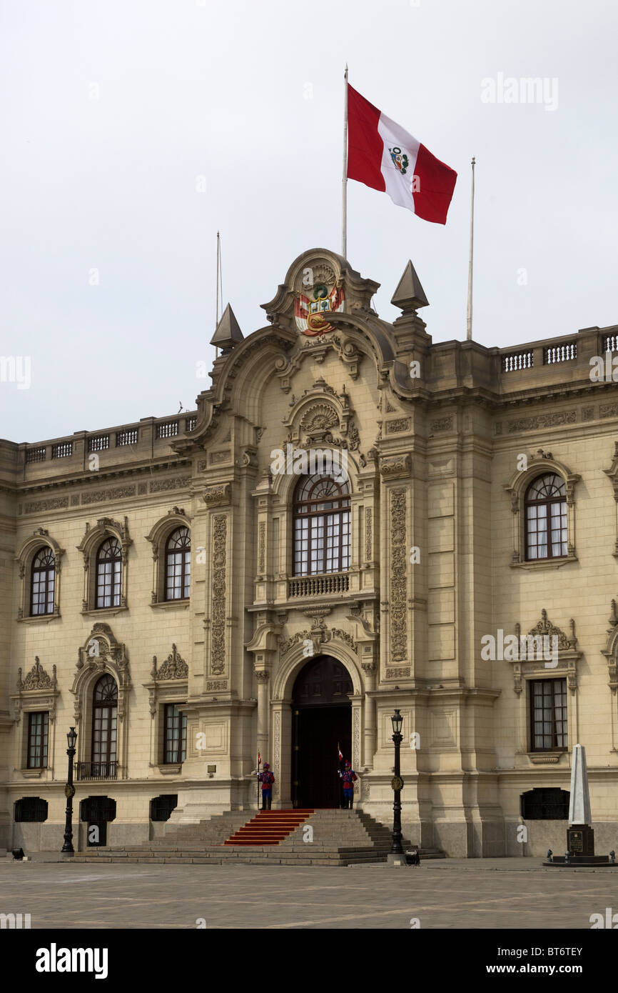 Government Palace Lima Peru Stock Photo