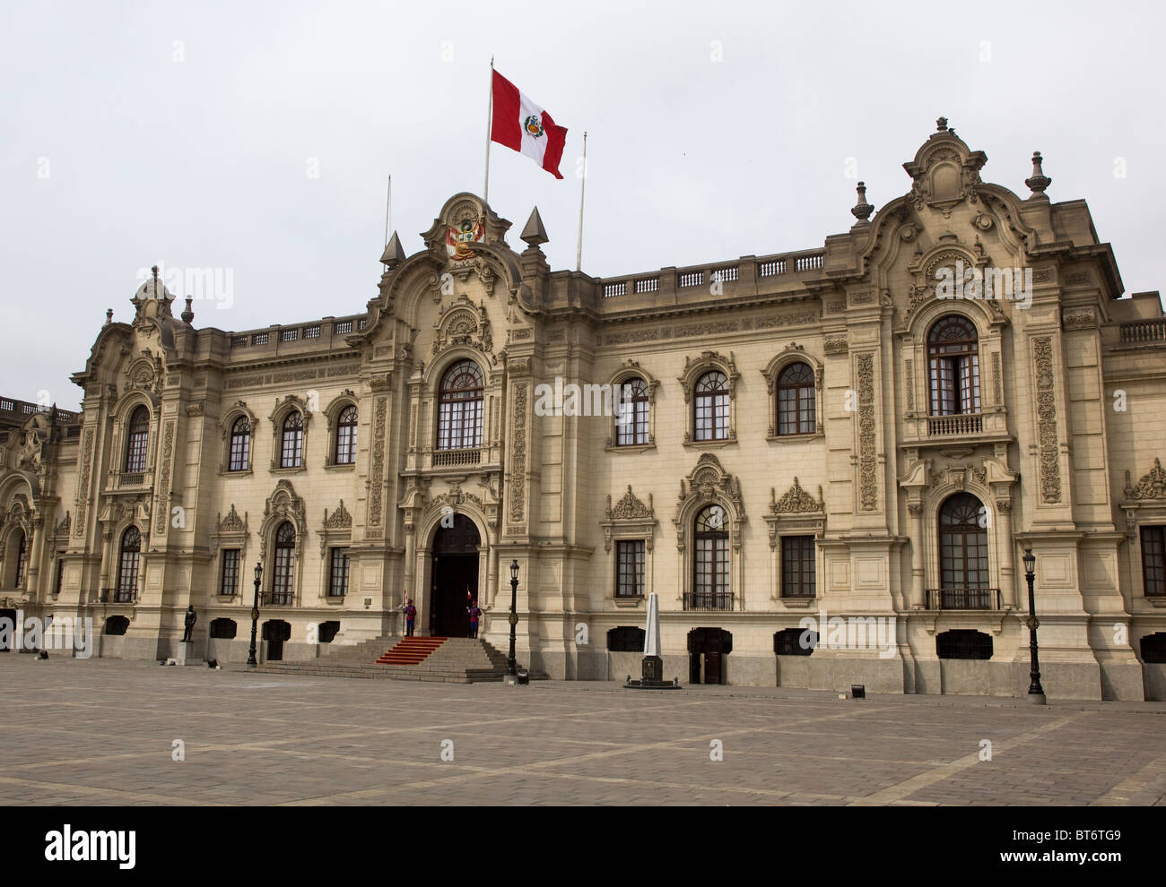 Government Palace Lima Peru Stock Photo