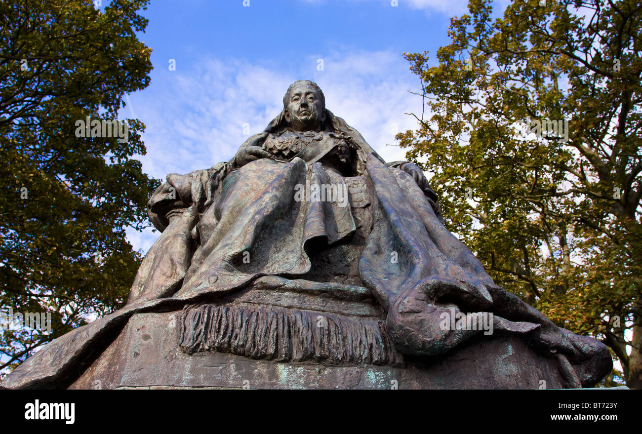 Queen Victoria Statue near the War memorial in Tynemouth, North East