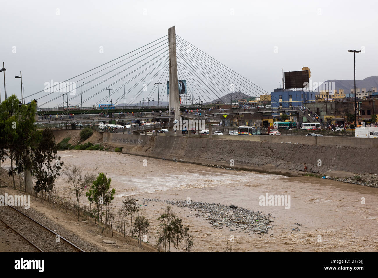 River Rimac North of Downtown Lima Peru Stock Photo