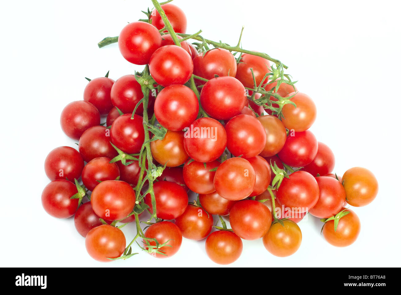 Tomatoes cherry isolated on white background Stock Photo - Alamy