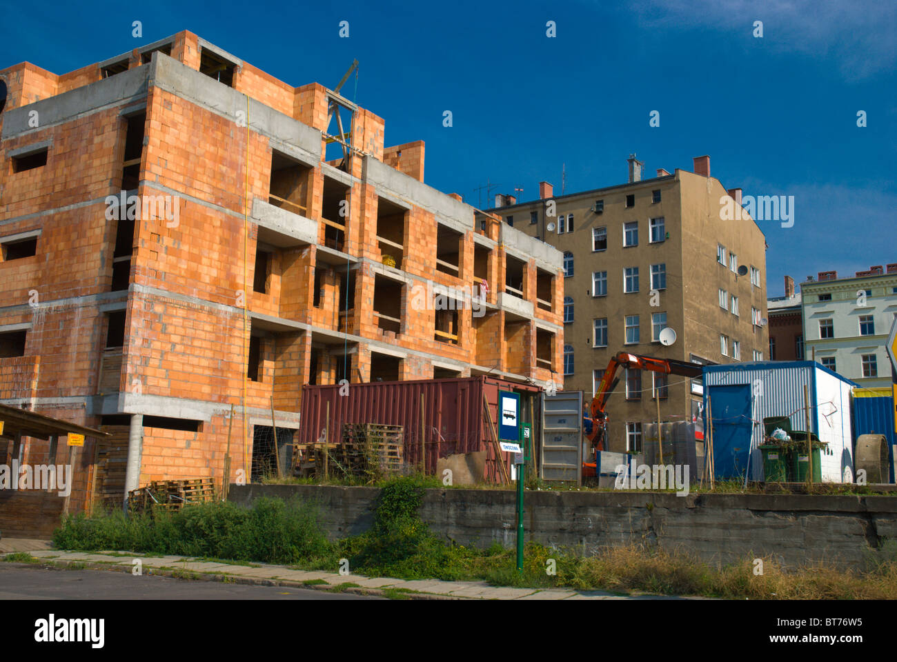 House being built central Szczecin Pomerania Poland Europe Stock Photo Alamy