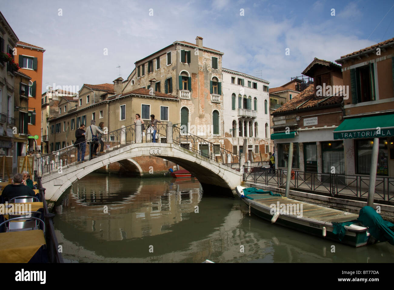 Canal reflections of Venice bridges Stock Photo - Alamy