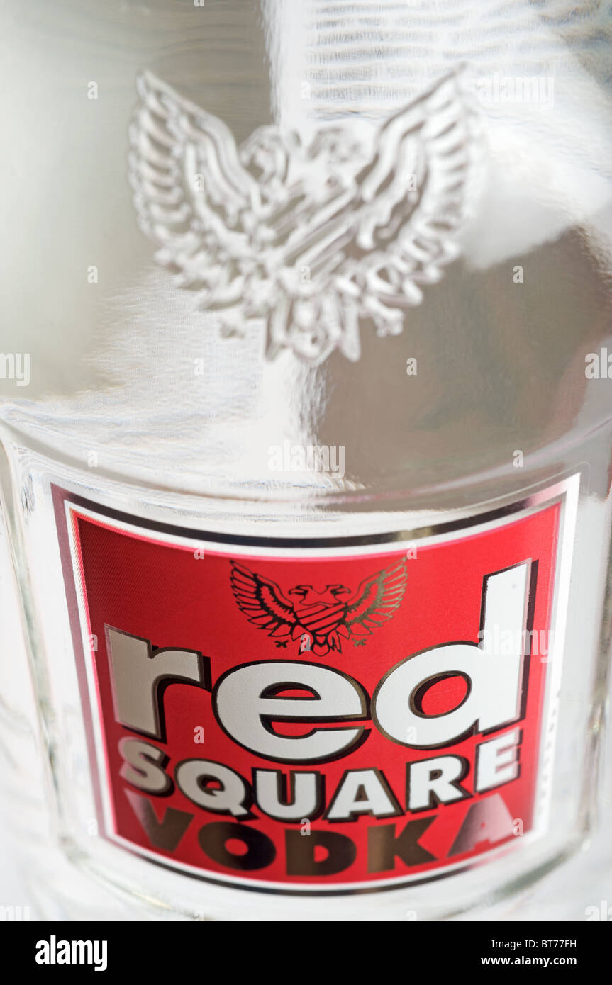 Bottle of Red Square vodka Stock Photo