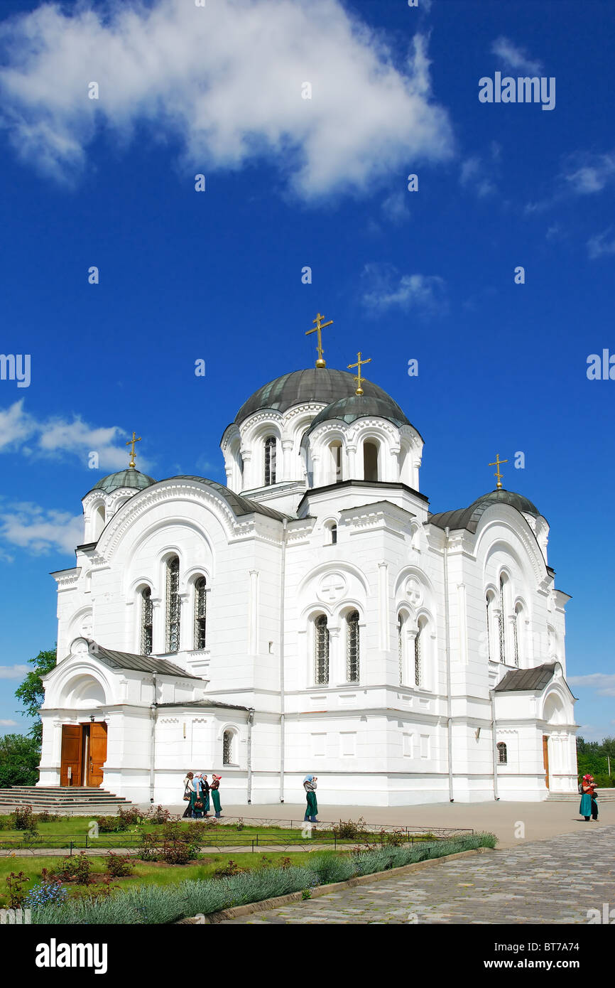 Cathedral of the Raising of the Holy Cross of the Saviour and st.Evphrosinija nunnery. Stock Photo